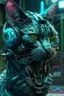 Placeholder: cyberpunk realistic cat hyper detailed