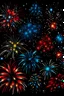 Placeholder: Sparkling Fireworks in the Night Sky clip art