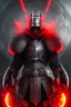 Placeholder: Full body portrait of a dangerous Futuristic warrior, dark scenery, red moon, dark, black, angry