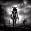 Placeholder: A portrait post-apocalypse of Baphomet ,sin city,sci-fi fantasy style, volumetric lighting, particales,highly detailed,cinamatic,8k,3D,fire and black deep colours,ignore NSFW , realistic, sharp,ethereal , transgender ,beauty , ghost , paranormal,