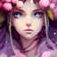 Placeholder: Closeup face portrait of a elf girl wearing crown of flowers, smooth soft skin, big dreamy eyes, beautiful intricate colored hair, symmetrical, anime wide eyes, soft lighting, detailed face, by makoto shinkai, stanley artgerm lau, wlop, rossdraws, concept art, digital painting, looking into camera