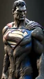Placeholder: superman made from mud , mud material, ultra realistic, 4k, ultra detail, full body