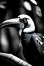 Placeholder: hornbill black and white