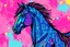 Placeholder: pop art pixels 1000 images cypher punk horse