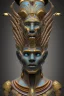 Placeholder: Aztec male African Egyptian alien, cracks in the voodoo head, wicked, eyes, crown, Elephant, 8k, finely detailed, photo realistic, tiger turquoise skull head gold dragon space alien snow skeleton gold hornytoad silver crown silver eyes