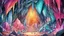 Placeholder: comic style, crystal cave, maximalism