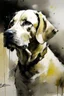 Placeholder: Yellow Labrador in the style of Willem Haenraets, Yoji Shinkawa, Guy Denning, Florian Nicolle
