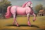 Placeholder: a pink horse like a 19th painting