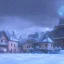 Placeholder: snowstorm with one illumianted house