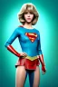 Placeholder: Waist up portrait, blonde, Jane Fonda, make-up, happy, Realistic image, retro pop, 60s, supergirl, tights minimal dress, sweat, Color background, photo studio, concept art, smooth, unreal engine 5, god lights, ray tracing, RTX, lumen lighting, ultra detail, volumetric lighting, 3d, finely drawn, high definition, 4k.