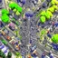 Placeholder: very busy crossroad from straight above photorealistic