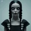 Placeholder: wednesday addams, addams family style, wednesday make up, wednesday dress, wednesday hair, hyper detail, octane render, unreal engine 5, 8k resolation