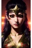 Placeholder: Amazon manga warrior, waist up portrait, 8k resolution, intricate details, ornate details, soft lighting, vibrant colors, retroanime, masterpiece, intricate eyeliner, dark eyeshadow, eyes, facepaint, hair, intricate tattoos, jungle background