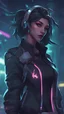 Placeholder: Kai is from League of Legends in cyberpunk style