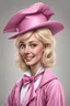 Placeholder: Een dom blondje die haar dokterdiploma heeft gekregen dankzij CHATGPT. Straalt domheid uit. Haar graduation outfit is volledig roze. Karikaturaal, carnavalesk, er zijn dokterattributen, denk legally blind en greys anantomy Dokter moet duidelijk zijn. Ze is lelijk, veel koninklijker, grootser, giganttisch, echt carnaval. Hoed is echt groot en karikaturaal, dom, moet wel nog steeds graduation hoed zijn, grote graduation hoed. De vest is dicht, tinten blauw, graduation sjaal, velvet en glinster