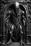 Placeholder: Monster, in H. R. Giger's graphics, full body