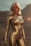 Placeholder: Ultra Realistic retro sci-fi movie scene, waist up view portrait, blonde woman, sweet young Claudia Schiffer face, perfect iris, glow eyes, makeup, weapon. Soldiers next to background, Retro sci-fi style, helmet, tight latex coat, fog, rain, soft color, highly detailed, unreal engine 5, ray tracing, RTX, lumen lighting, ultra detail, volumetric lighting, 3d, finely drawn, high definition, high resolution.