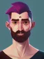 Placeholder: Portrait of a 30 year old strange gay wizard