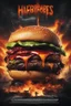 Placeholder: Movie Poster - a Giant, Slimy, Radioactive, Mutant Hamburger Patty, dripping puss and blood, extremely exaggerated muscles, fire, molten flowing lava, blackness, apocalyptic wasteland, burning buildings, explosions, multicolored lightning, horror, fright, fear, heavy metal music, hard rock music, Singing, dancing, vampires, werewolves, dark scary monsters, things that go bump in the night, photorealistic, -- ar 9:16 -- style raw,