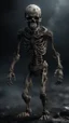 Placeholder: A creature with skull covered with thick layer of corrosion standing in the dark of a nightmare , hyper photorealistic, hyper detailed dark art color, high resolution, fog, octane render, tilt shift, HDRI Environment, all pictures dark gray