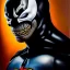 Placeholder: Ultra detailed fullbody Portrait in oil on canvas of Venom merges with Batman,extremely detailed digital painting, extremely detailed face,crystal clear Big eyes, mystical colors ,perfectly centered image, perfect composition, rim light, beautiful lighting,masterpiece,8k, stunning scene, raytracing, anatomically correct, in the style of robert e howard and Ken Kelley and Ohrai Noriyoshi and Simon Bisley and tomzj1