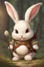 Placeholder: Cute chubby bunny floppy ears adventurer dnd art realism