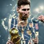 Placeholder: portrait lionel Messi world cup championship, 8k, realistic, highly detailed