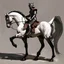 Placeholder: Knight riding a horse. Modern Art