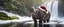 Placeholder: hippo in the snow with santa clause hat, forest alley waterfall background, close-up shot, realistic,Highest quality telescopic Zeiss Zoom lens, supreme cinematic-quality photography, steel walnut wood green leather clothes, Art Nouveau-visuals,Vintage style Octane Render 3D technology,hyperrealism photography,(UHD) high-quality cinematic character render,Insanely detailed close-ups capturing beautiful complexity,Hyperdetailed,Intricate,