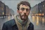 Placeholder: Euan Uglow-Norman Cornish oil painting, Otherworldly, young beautiful a dreaming young in UNStudio-Mvrdv cyberpunk (CITY) lights, сute beard guy, cries suffering looks behind, at the camera at half height, pastel color puffy and wool textures fashion, stormy day rainy, Cinematic lighting, Volumetric lighting, Epic composition, Photorealism, Very high detail, Bokeh blur, Sony Alpha α7, ISO1900, Character design, Unreal Engine, Octane render, HDR, By Simon Stalenhag sci-fi Art