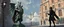 Placeholder: fantasy art, ,Dispute over a magical construct: A beautiful, animated statue (a shield guardian without an amulet) is standing in a street, confused. Its creator and a city official are arguing over jurisdiction.