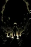 Placeholder: child and maggots at night surrounded by mike mignola
