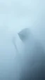 Placeholder: Heavy fog, huge angry hooded man in the sky