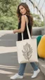 Placeholder: Cotton Tote Bag is plain, with no drawings on it