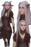 Placeholder: Viking woman character design semi realistic anime