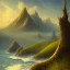 Placeholder: frank frazetta style, sea grass, hills in the distance