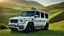 Placeholder: A (((G-class hypercar Body))) with its sleek,, featuring a bold, menacing grille and powerful lines, evoking a harmonious balance between sophistication and muscle, against a backdrop of verdant hills at noon, ideal for a dynamic desktop wallpaper