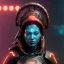 Placeholder: Maori cyber woman, sci-fi, rounded face, blood, black, gold, brown, samurai helmet, decorative color feathers, retro, simetric, circuits, neon style, a lot of led lights, fog, rain, leather, vibrant color, highly detailed, art stations, concept art, smooth, unreal engine 5, god rays, ray tracing, RTX, lumen lighting, ultra detail, volumetric lighting, 3d, finely drawn, high definition, high resolution.