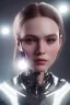 Placeholder: Futuristic cyborg girl portrait