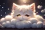 Placeholder: cute anime chibi cat sleeping in a dark room in candleline Weight:1 heavenly sunshine beams divine bright soft focus holy in the clouds Weight:0.9