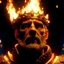 Placeholder: 4k full details full lights firestarter homme 40 ans roi conquerant avec une couronne