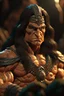 Placeholder: conan as banan the barbarian , photo-realistic, shot on Hasselblad h6d-400c, zeiss prime lens, bokeh like f/0.8, tilt-shift lens 8k, high detail, smooth render, down-light, unreal engine 5, cinema 4d, HDR