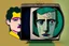 Placeholder: man with head inside a old tv in the style of Eileen Agar