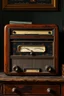 Placeholder: A vintage radio apparatus in the style of Vermeer