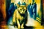 Placeholder: Portrait of a cat by Van Gogh