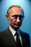 Placeholder: Waist up muppet Portrait, Vladimir Putin as muppet doll, Black suit, photo studio, blue background, unreal engine 5, concept art, art station, god lights, ray tracing, RTX, lumen lighting, ultra detail, volumetric lighting, 3d.