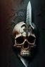 Placeholder: A picture of knife in the Skull