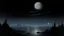 Placeholder: A city in moonlight with dark planets painted by Caspar David Friedrich