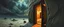 Placeholder: master oil painting by Escher and Giger, sodom in the style of Fallout 4, pinhole cam pic, dimensional door, tear of reality