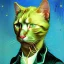 Placeholder: Portrait of a cat by Van Gogh